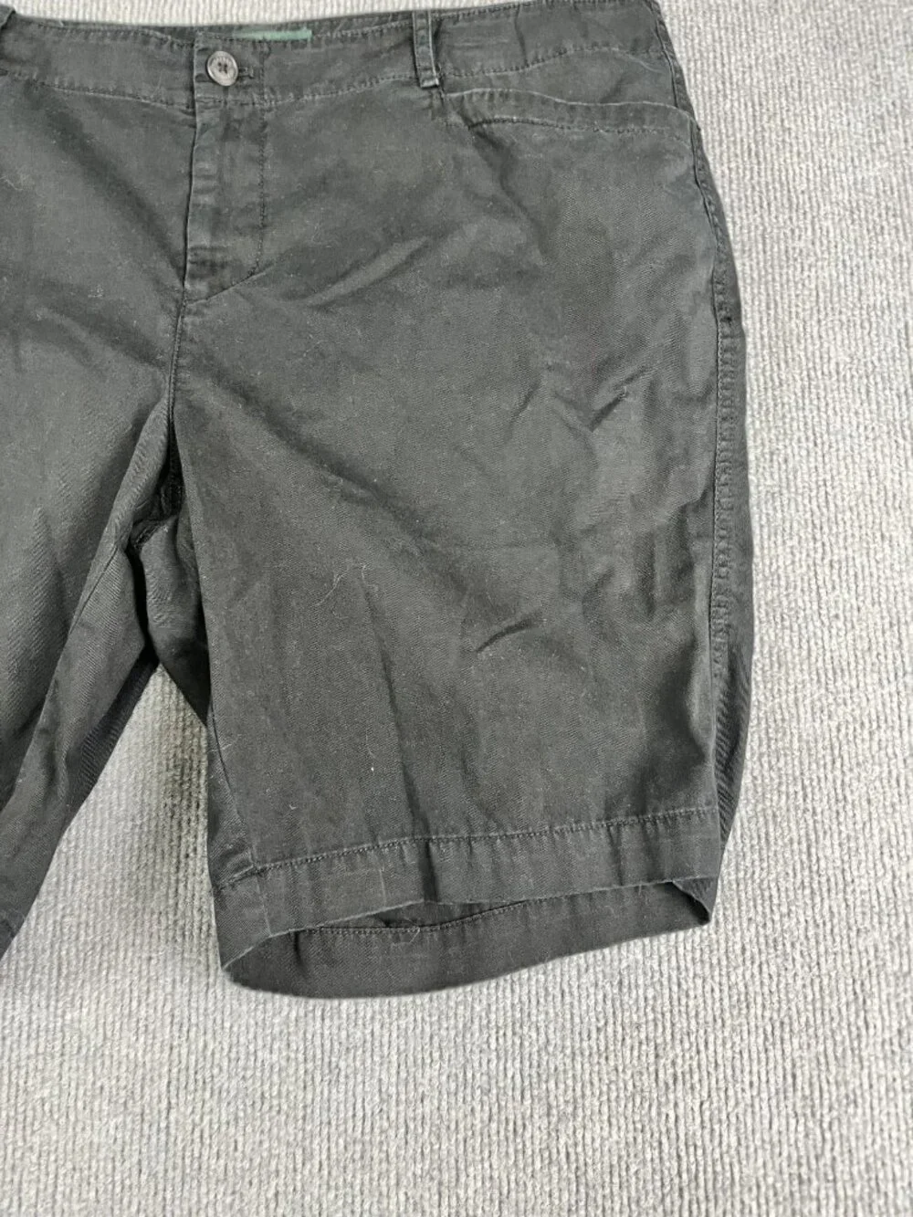 Lauren Jeans Co. Womens Black Cotton Bermuda Shorts Size 14W